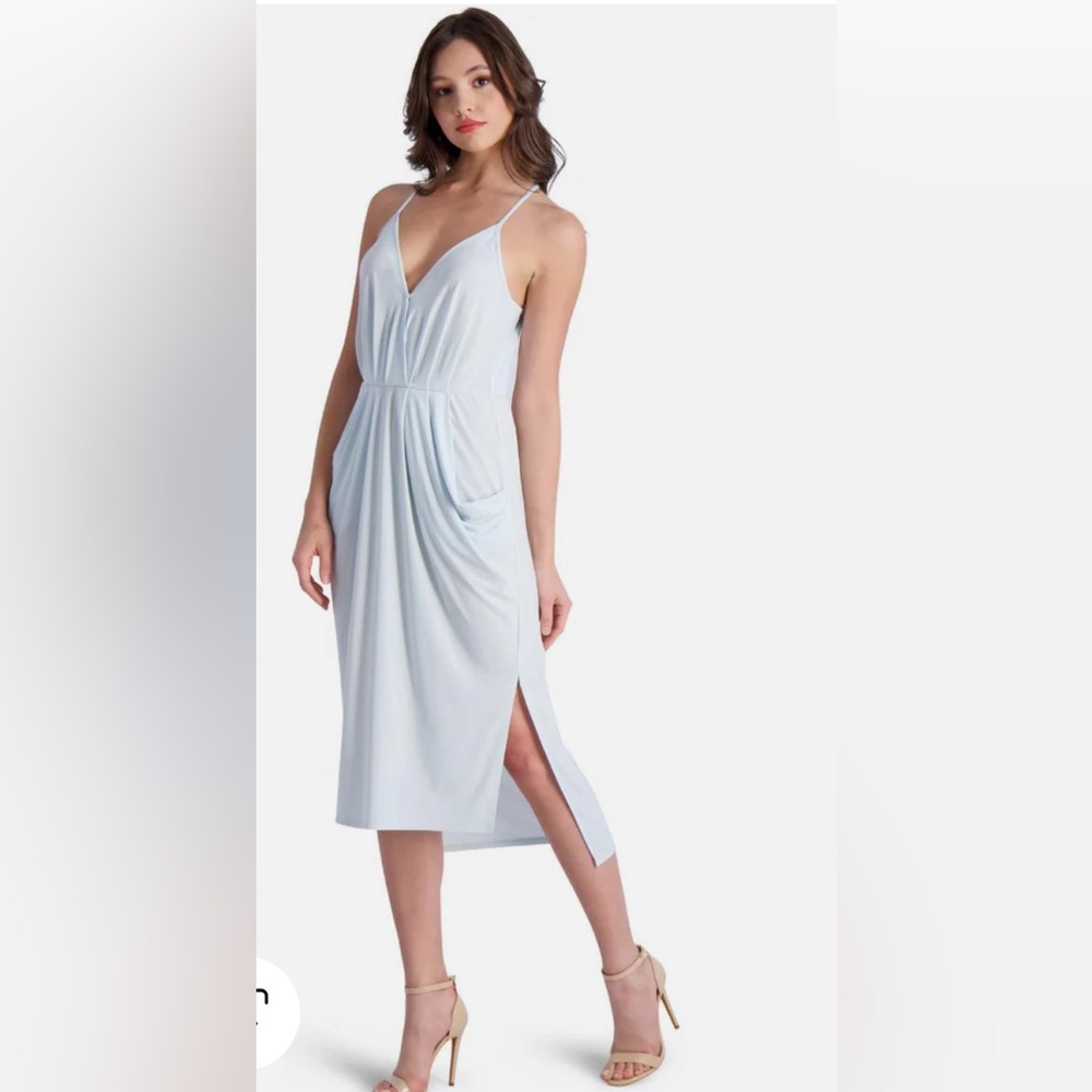 BCGB Drape Delia Midi Dress in Mint Green - Size L